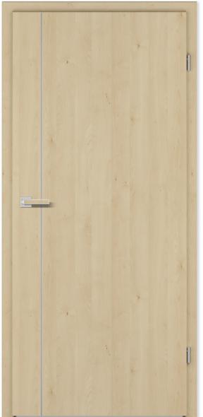Tür Corona typ c850 Natura Ahorn Edelstahloptik