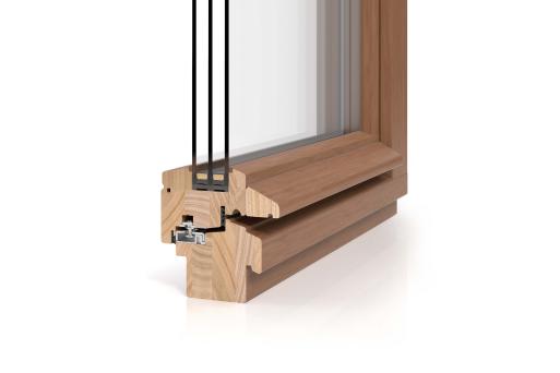 Holz-Fenster-Profil PaXcontur92 mit 3-fach Verglasung