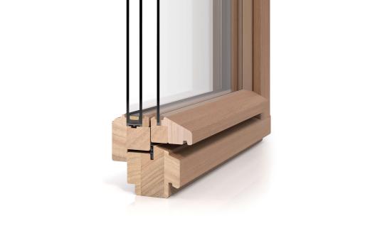 Holz-Fenster-Profil PaXpur Verbundfenster mit 3-fach Verglasung