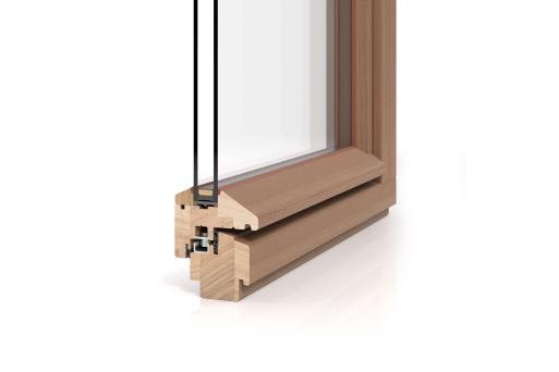Holz-Fenster-Profil PaXretro58 mit 2-fach Verglasung